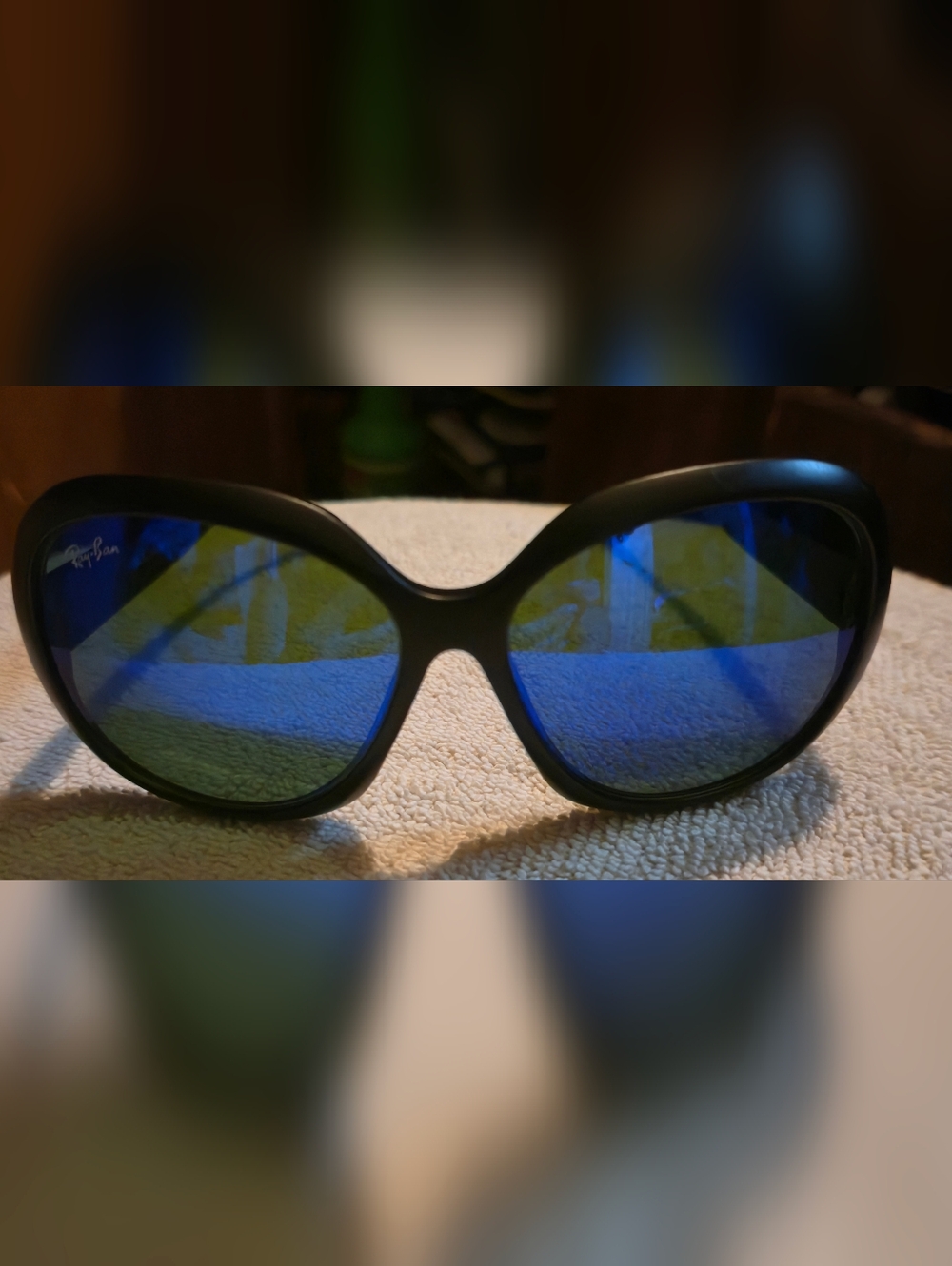 RayBan Jackie Ohh II 4098 Black Frame Blue Lens Women's Sunglasses - Picture 2 of 9